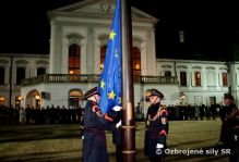 Slvnostn vztenie vlajky Eurpskej nie