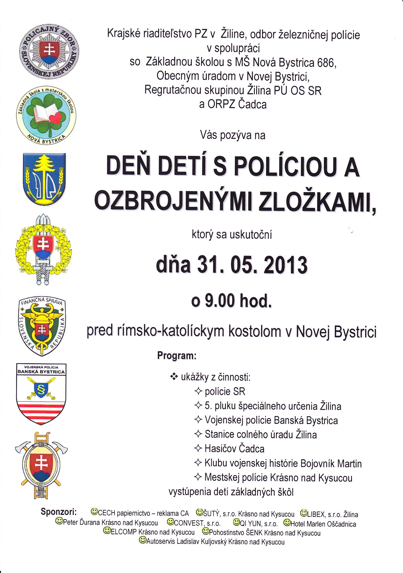 DEŇ DETÍ S POLÍCIOU A OZBROJENÝMI ZLOŽKAMI