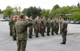 Nástup profesionálnych vojakov pred cvičením v Estónsku - Saber Knight